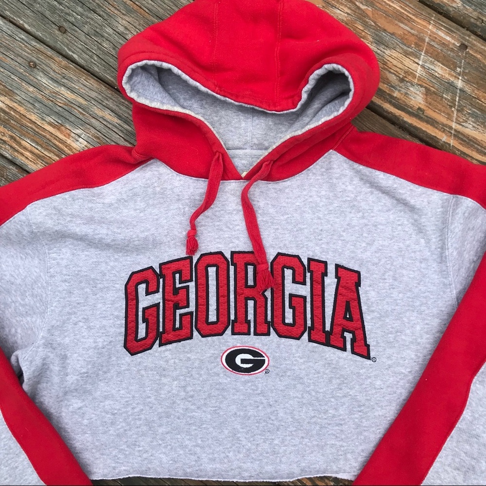 Vintage UGA Cropped Hoodie - Picture 2 of 4